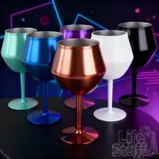 Taça Copo Térmico De Aço Inoxidável 2 Em 1 Para Gin Vinho Cerveja Drink Bebidas 14oz | Envia Rápida
