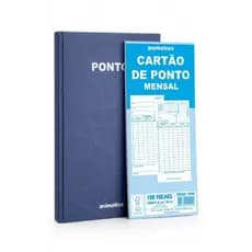 Livro Cartão Folha de Ponto 160 Folhas Controle de Frequência Falta Funcionários Escritório Empresa Organizador