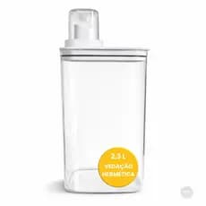 Dispenser Organizador de Lavanderia 2,3 L Acrílico sabão liquido Amaciante Sabonete Líquido Percarbonato de sódio