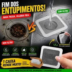 KIT 20 Adesivos Protetores de Ralo Tela Descartavel Anti Entupimento Anti Insetos Para Casa Pratico