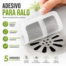 Kit 10/15/20 Adesivos Protetores de Ralo Tela Descartavel Anti Entupimento e Anti Insetos Para Casa