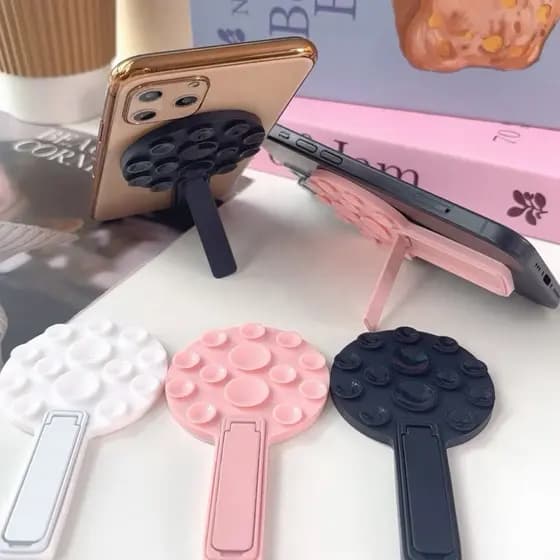 Suporte Celular Carro Ventosa Universal Dobrável Ajustável Painel Vidro Smartphone Multifuncional