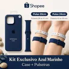 Kit Exclusivo Azul Marinho - Capa Case+ Pulseira Watch