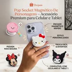 Pop Socket Magnético De Personagens – Acessório Premium para Celular e Tablet