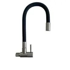 Torneira Cozinha Gourmet Preta Flexível Parede