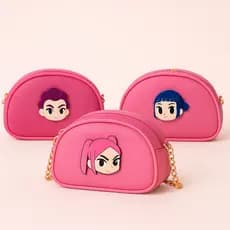 Bolsa Infantil KPOP Rosa com Personagem – Variações Disponíveis