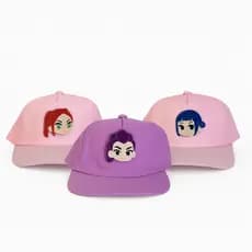 Boné Infantil KPop Cute para Meninas | Personagens Coloridos | Moda Kids Estilo Coreano Kawaii