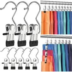 Kit 5/10/15 Mini Cabide de Calça Roupas Grampos，Cabide Para Calça Jeans Inoxidáveis Multifuncionais