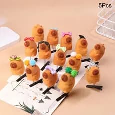 Kit Grampo Bico de Pato Capivara 3D 3/5/8 Unidades, Acessórios de Cabelo Infantil Fofos
