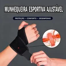 Munhequeira Ajustável Compressão Ergonômica Bilateral Conforto Para Pulso