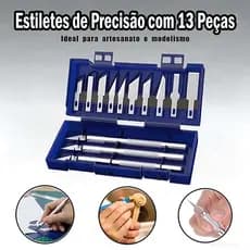 Kit  Estiletes De Precisão Com 13 Peças (incluindo estojo magnético) - Ideal Para Artesanato E Modelismo!