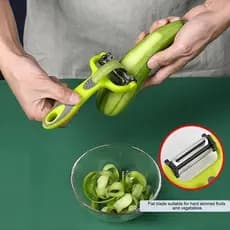 Descascador 3 em 1 Multifuncional para Legumes e Frutas - Kit 1/2 Unidades