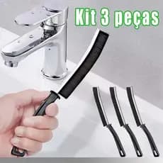 1/2/3 Peças Escova De Limpeza Multifuncional Limpa Cantos, Frestas, Trilhos - Universal para Banheiro e Janelas