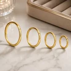Argola Minimalista Aço Inoxidável - Brinco, Piercing Nariz, Piercing Labial Tamanhos Variados