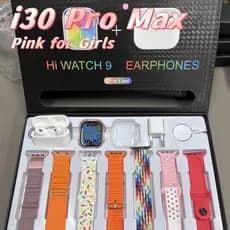 🔥New Pink Hot Sale🔥Code11-In1 Novo i30 pro max Terno Smartwatch Com Fones De Ouvido Caixa Adaptador Carregador Sem Fio