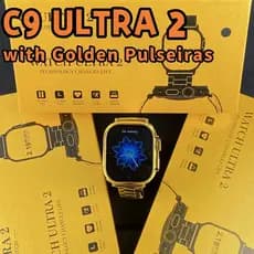 【Earphones gratuitos】Envio Local À Prova De Intempéries 2026 C9 Ultra Novo Smartwatch Smart Watch Série De Chamadas Blue