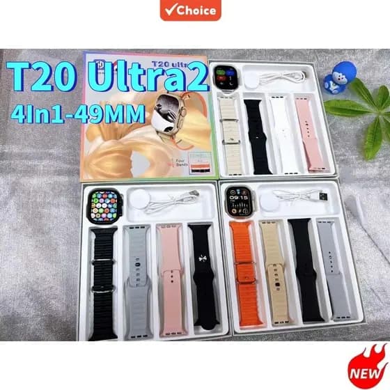 Smartwatch Relógio Inteligente T20 Ultra2 Para Android E iPhone ! Notificações , Esportes , Saúde | Compre Agora Com Des