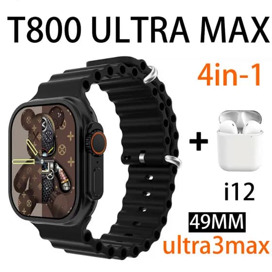 2026 Nova Série 8 Relógio T800 Ultra Smart Watch Esportivo Sem Fio À Prova D'água T800 Ultra3 MAX