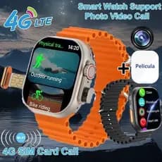 [4G LTE SIM+CAMERA] T83 PRO 4+64GB Android Smartwatch Play Store WiFi BT Phone Call Face Unlock Health Monitoring Sport