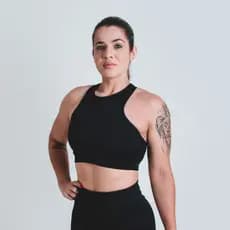Top Esportivo Look Academia Feminino Top Alta Sustentação Cropped Treino Fitness