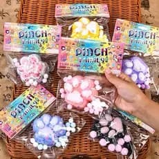 Brinquedos Squishy Aperto Pata De Gato Coelhinho Kawaii Soft Squeeze Com Bola para Alívio D Estresse