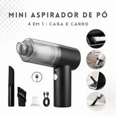 Mini Aspirador de Pó 4 em 1 Sem Fio com Soprador Multifuncional Recarregável