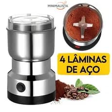 Moedor De Café 110v ou 220v Elétrico Grãos Aço Inox 4 Lâminas Pronta Entrega