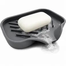 Saboneteira De Silicone Premium Com Bico De Drenagem-Organizador De Pia Multifuncional Para Cozinha E Banheiro