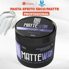 Cera Capilar Matte Wax Big Barber 150g Efeito Seco Profissional