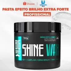 Pasta Capilar Shine Wax Big Barber 150g Efeito Brilho Profissional