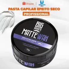 Cera Capilar Matte Wax Big Barber 75g Efeito Seco Profissional