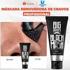Máscara Remoção Cravos Big Barber Black Mask 120ml Profissional