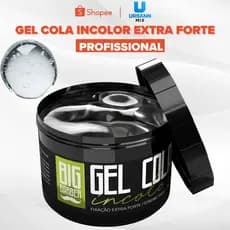 Gel Cola Big Barber 300g Incolor Fixação Extra Forte Profissional