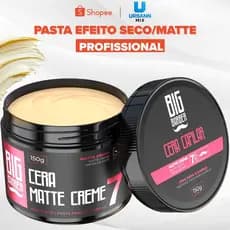Cera Capilar Matte Creme Big Barber 150g Level 7 Profissional