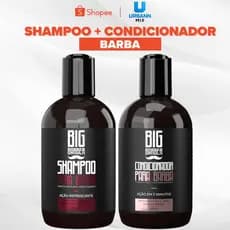 Kit Shampoo + Condicionador Para Barba Big Barber 250ml Caixa Com 2 Unidades