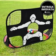 Golzinho 2 Em 1 De Futebol Dobrável Gol Bola Prática Treinamento Adolescente Durável Alvo Tiro Objetivo