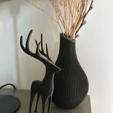 Kit Decorativo Cervo e Vaso Moderno | Vaso Decorativo, Conjunto Decorativo Cervo e Vaso para Ambiente Moderno