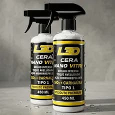 Kit Espelhamento 2 Cera Vitrificadora L3D Carnaúba e SiO₂ 450ml