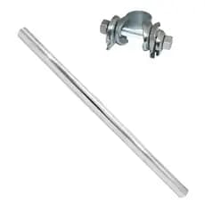 Canote De Selim 22.2mm X 250mm + Carrinho Castanha Bike Mtb Cor Prateado