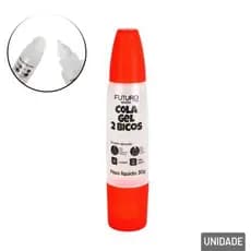 Cola Gel 2 Bicos Futuro Escolar 30g | Precisão e Fácil Aplicação