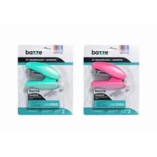 Kit Grampeador + Grampos 26/6 Bazze Color Office – 1000 Grampos