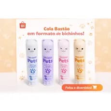 Cola Bastão Pets 9g – Infantil, Escolar, Não Tóxica – Cores Sortidas