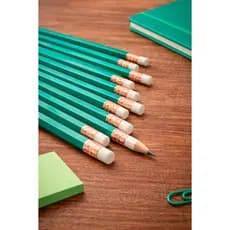 Lápis HB Nº 2 Verde Futuro Escolar com Borracha | Sextavado | Grafite 2,2mm