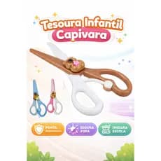 Tesoura Escolar Infantil Capivara | Ponta Arredondada | Unidade