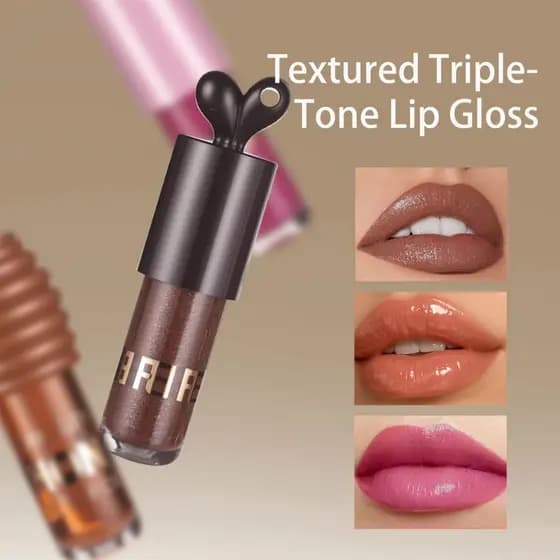Kit 3 Gloss Lip Oil Shimmer Honey Chocolate Rosa Hidratante Brilho Intenso
