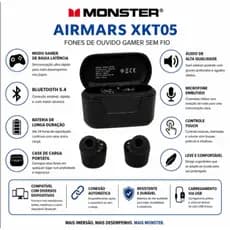 Fones de Ouvido Bluetooth Sem Fio Preto - Qualidade de Som HIFI, Controle de Voz e Chamadas com Redução de Ruído