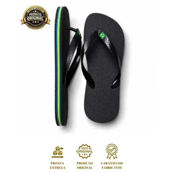 Chinelo Havaianas Brasil / Top Original Unissex Confortável Antiderrapante