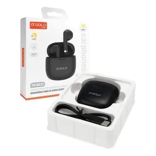 Fone de Ouvido Sem Fio Bluetooth 5.3 Hi-fi Bass Ip-x4 Stereo TWS - a' GOLD