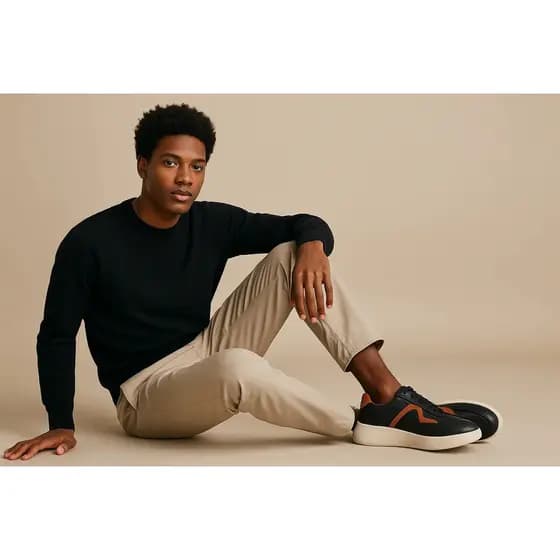 Tênis Sneaker Wizzor Mars All Black Couro