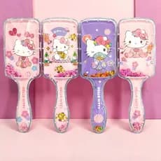 Escova Hello Kitty Pra Cabelo Tema Japones Pente De Cabelo Cerdas Onduladas Modelos Sortidos